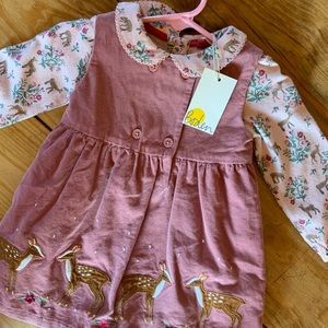 BODEN NEW!  baby girl deer deer with shirt